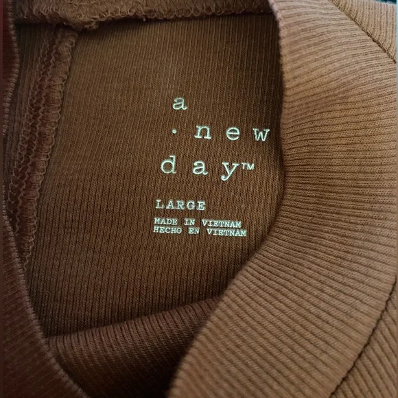 Target a new day mockneck shirt large shirt sleeve shirt - Picture 5 of 7